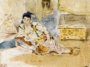 Eugene Delacroix Mounay ben Sultan Germany oil painting artist